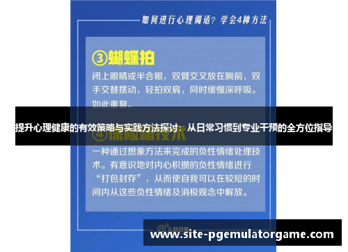 提升心理健康的有效策略与实践方法探讨：从日常习惯到专业干预的全方位指导