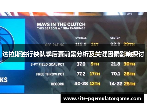 达拉斯独行侠队季后赛前景分析及关键因素影响探讨